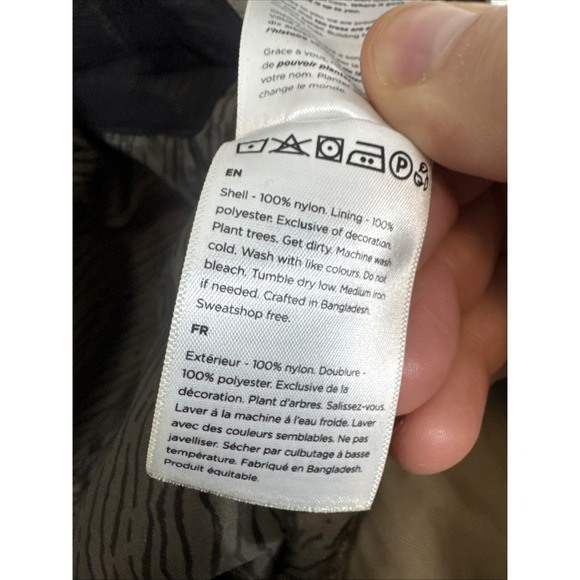 Tentree Womens Hooded Jacket Medium Olive Green Full Zip Outdoor Hiking Coat - Picture 8 of 9